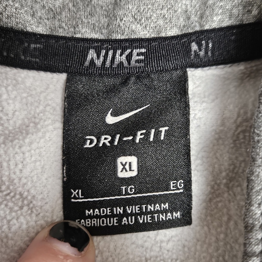Nike‎ Mens Dri-Fit Pullover X-Large Gray 1/4 Zip Long Sleeve Training Activewear - Picture 5 of 5